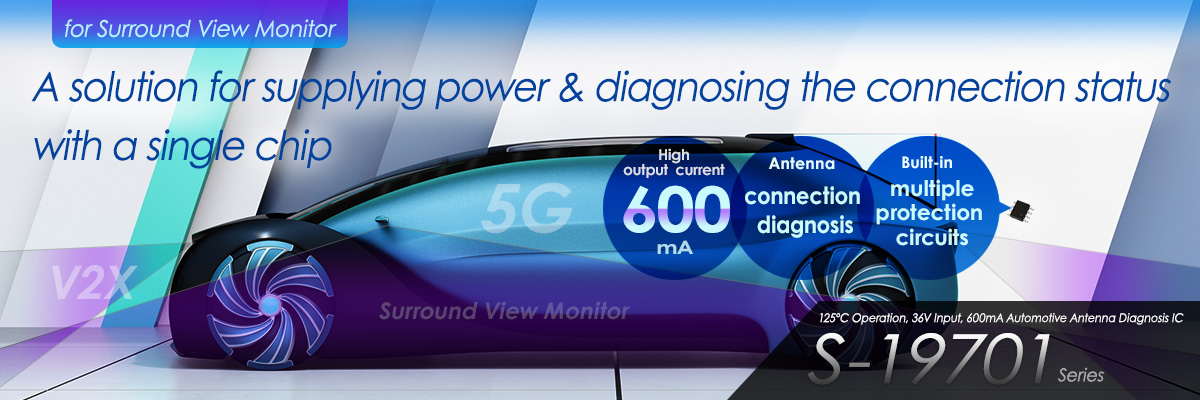 A solution for supplying power & diagnosing the connection status with a single chip S-19701 Series