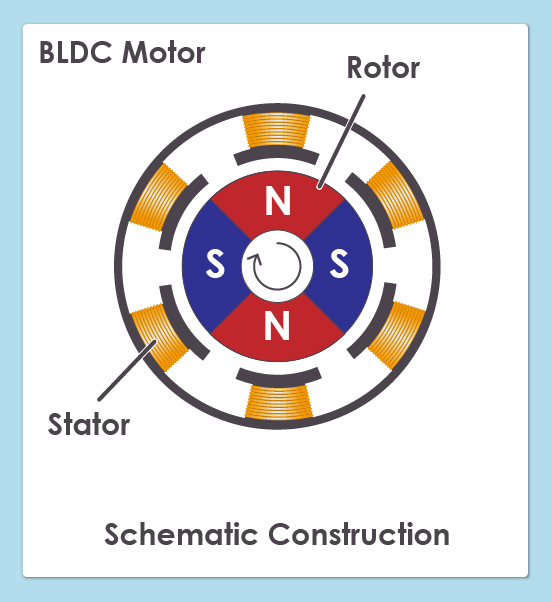 Schematic Construction of a BLDC Motor