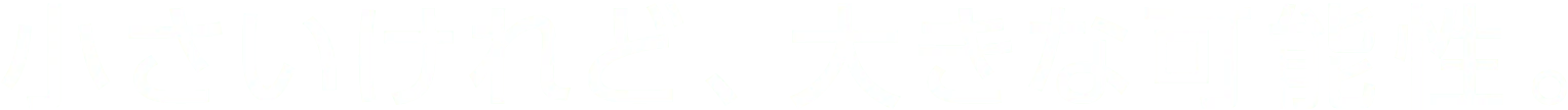 小さいけれど、大きな可能性。