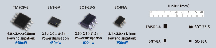 Small Packages (TMSOP-8, SNT-8A, SOT-23-5, SC-88A)