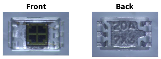 Fig.4 Surface mount package utilizing ultraviolet permeable transparent resin
