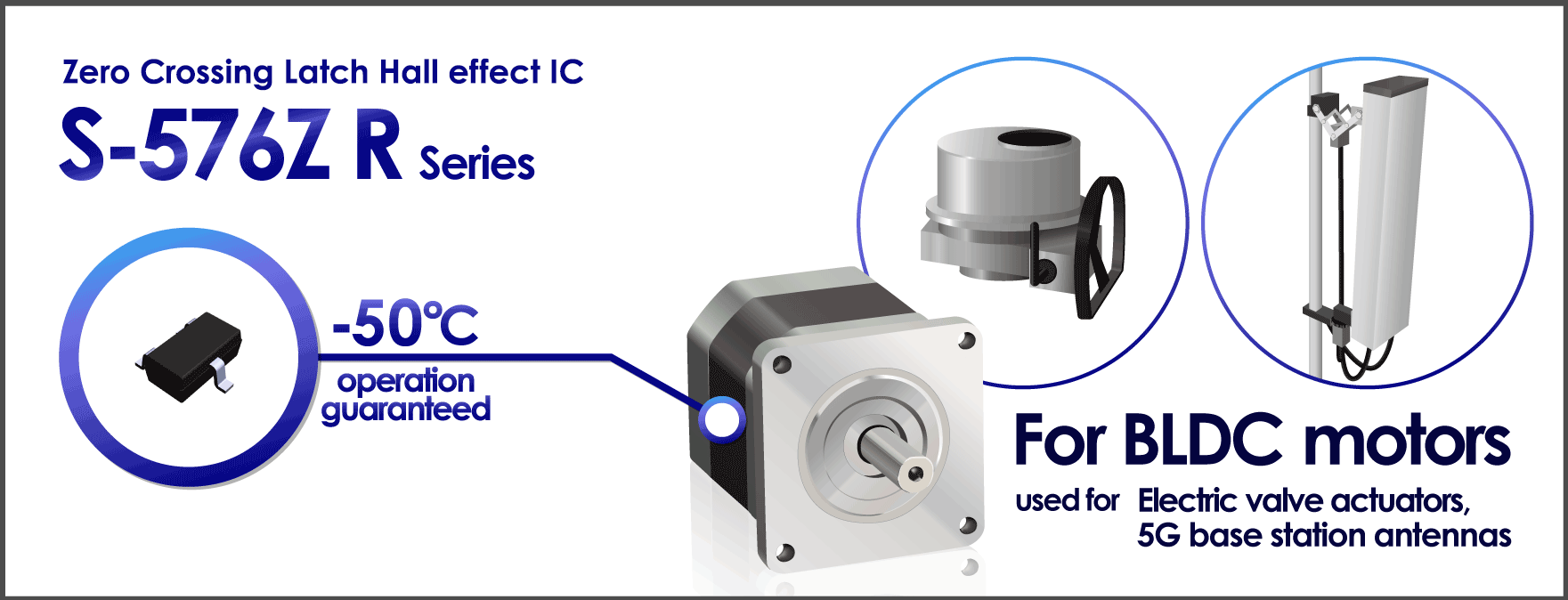 Extended operation temperature range, High-withstand voltage, High-speed, Zero Crossing Latch Hall effect IC