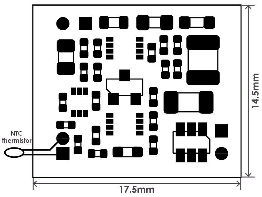 Figure 2 Transmission circuit: board size