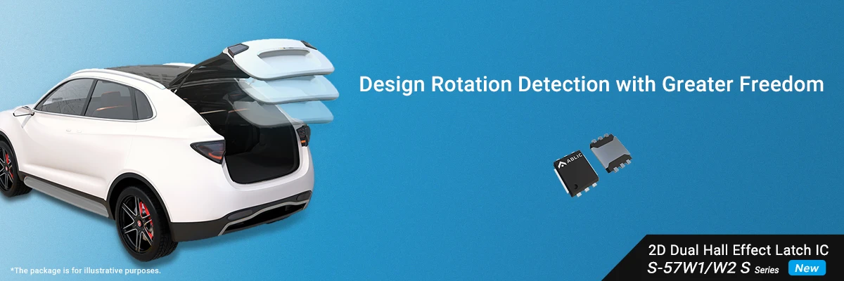 For Incremental Encoder Applications, Automotive, 2D Dual Hall Effect Latch IC - S-57W1/W2 S 