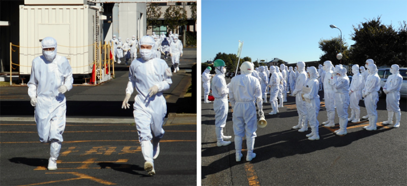 Disaster drill at the Takatsuka Unit