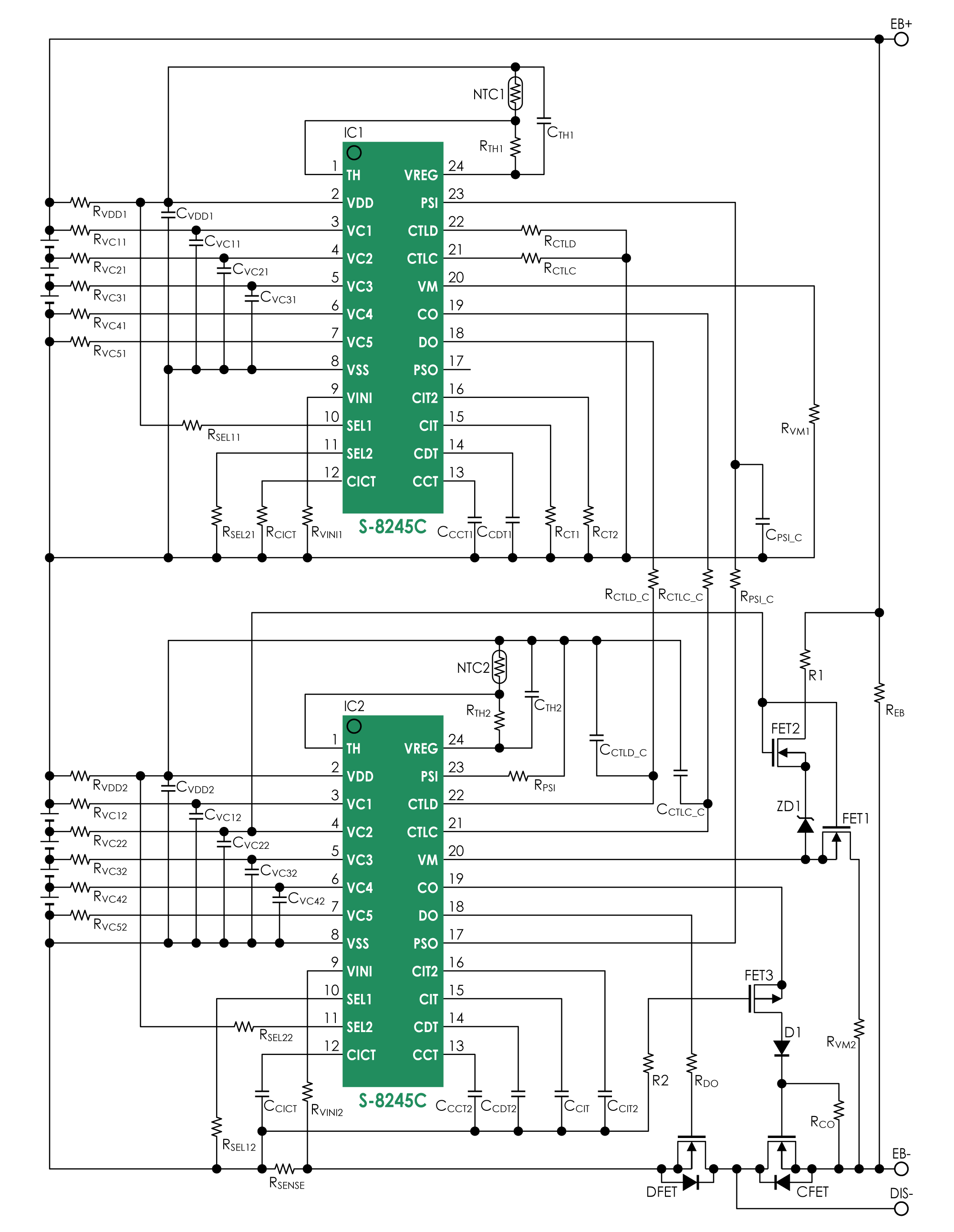 マイコン制御不要 スタンドアローン型7セル直列用リチウムイオン