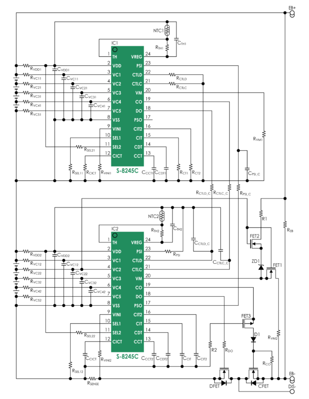 S-8245C Series (8-serial cell, separate charge and discharge paths)