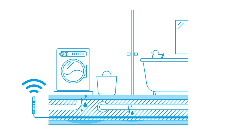 床下の漏水検知